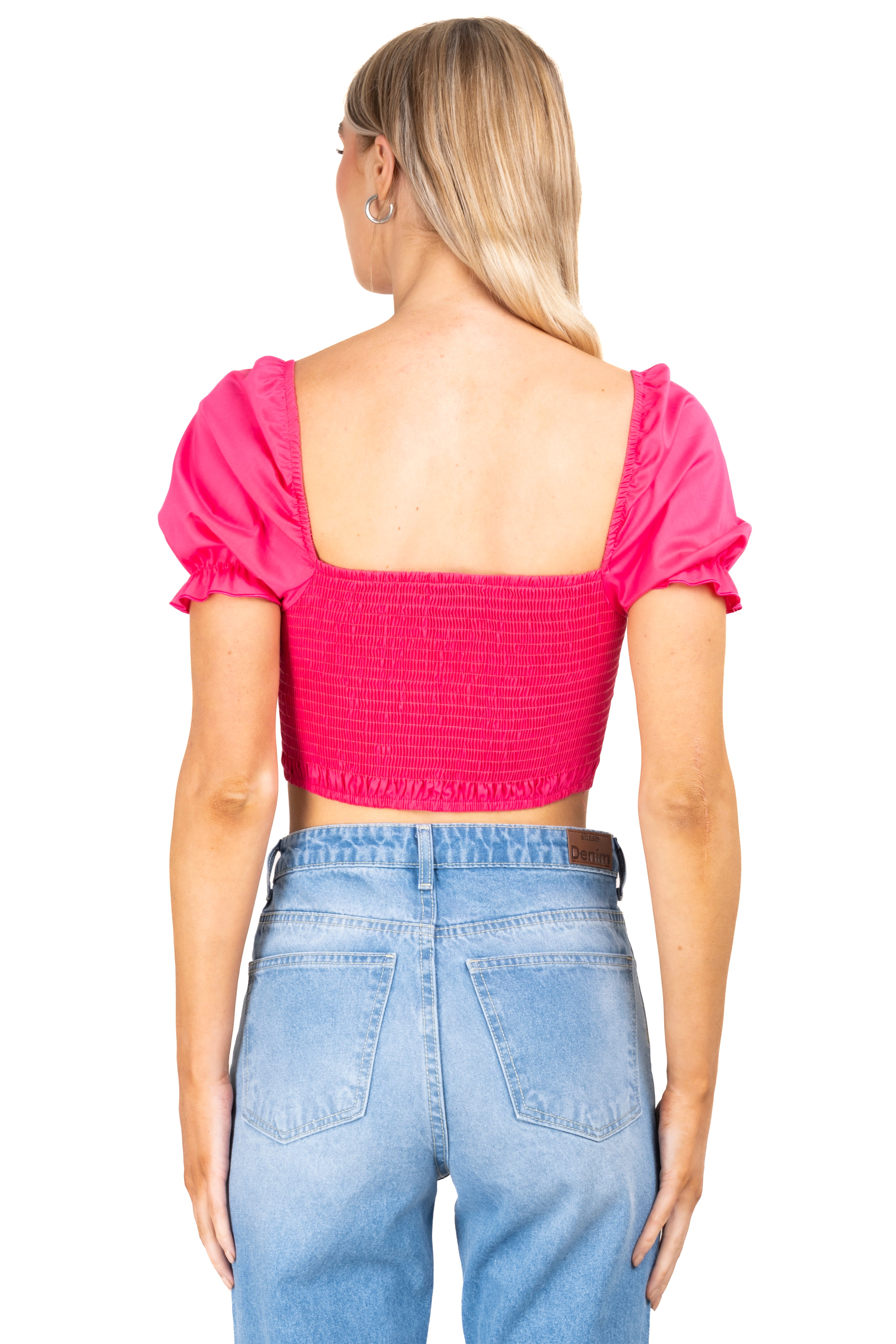 Blusa crop corset manga corta FIUSHA