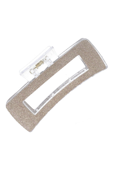 Pinza rectangular glitter ORO