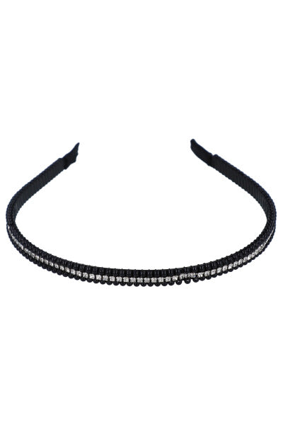 Diadema perlas brillos mini NEGRO