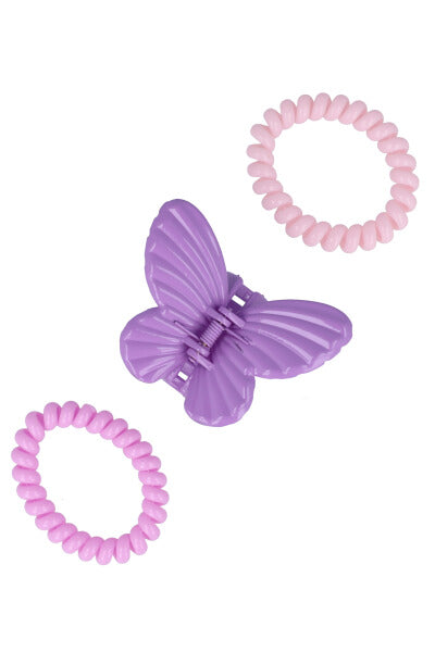 Set 3 pinza ligas mariposa