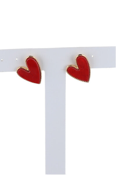 Aretes Corazón Nacarado