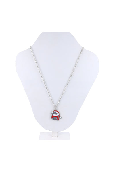 Collar Pinguino Navidad PLATA