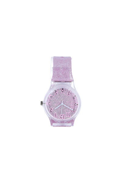 Reloj analógico brillos ROSA