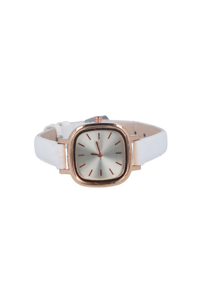 Reloj analógico cuadrado minimalista BLANCO