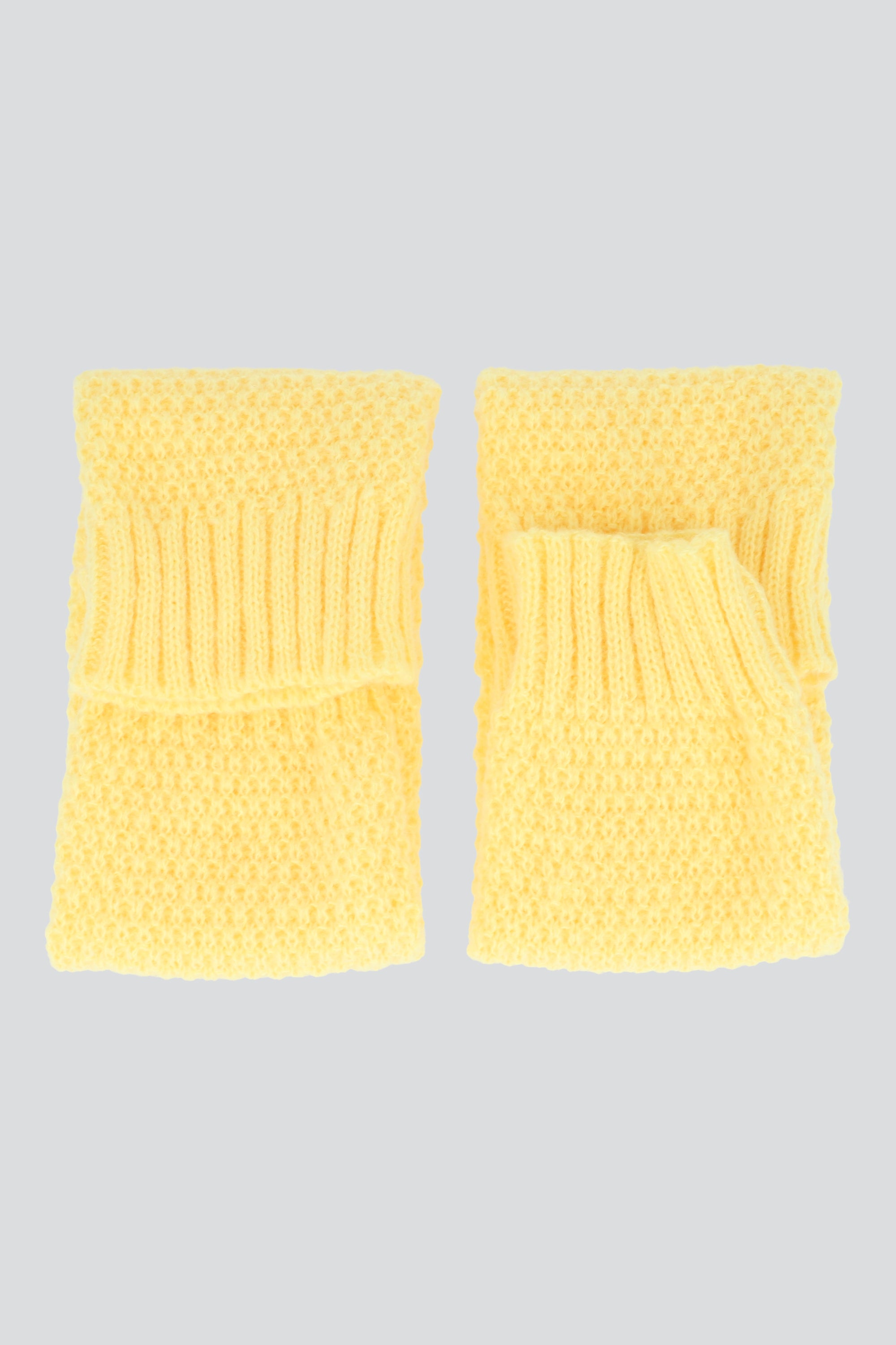 Calentadores tejido texturizado AMARILLO PASTEL