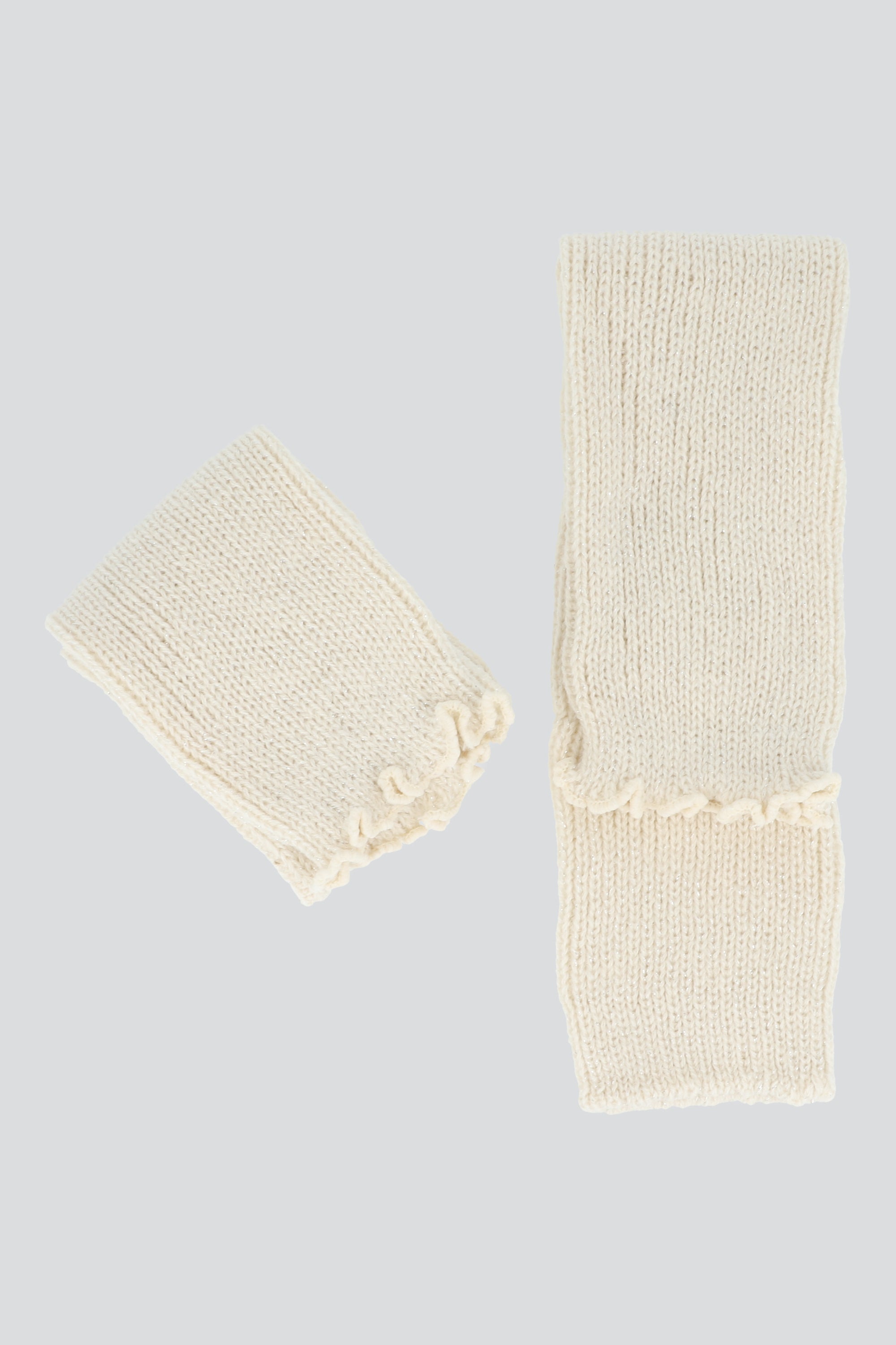 Calentadores tejido acanalado BEIGE