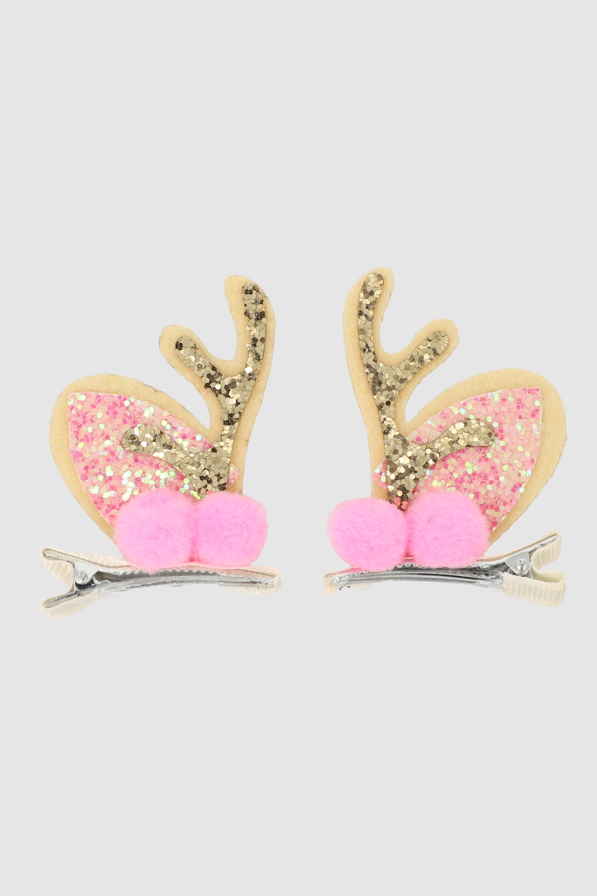 Broches reno pompones ROSA