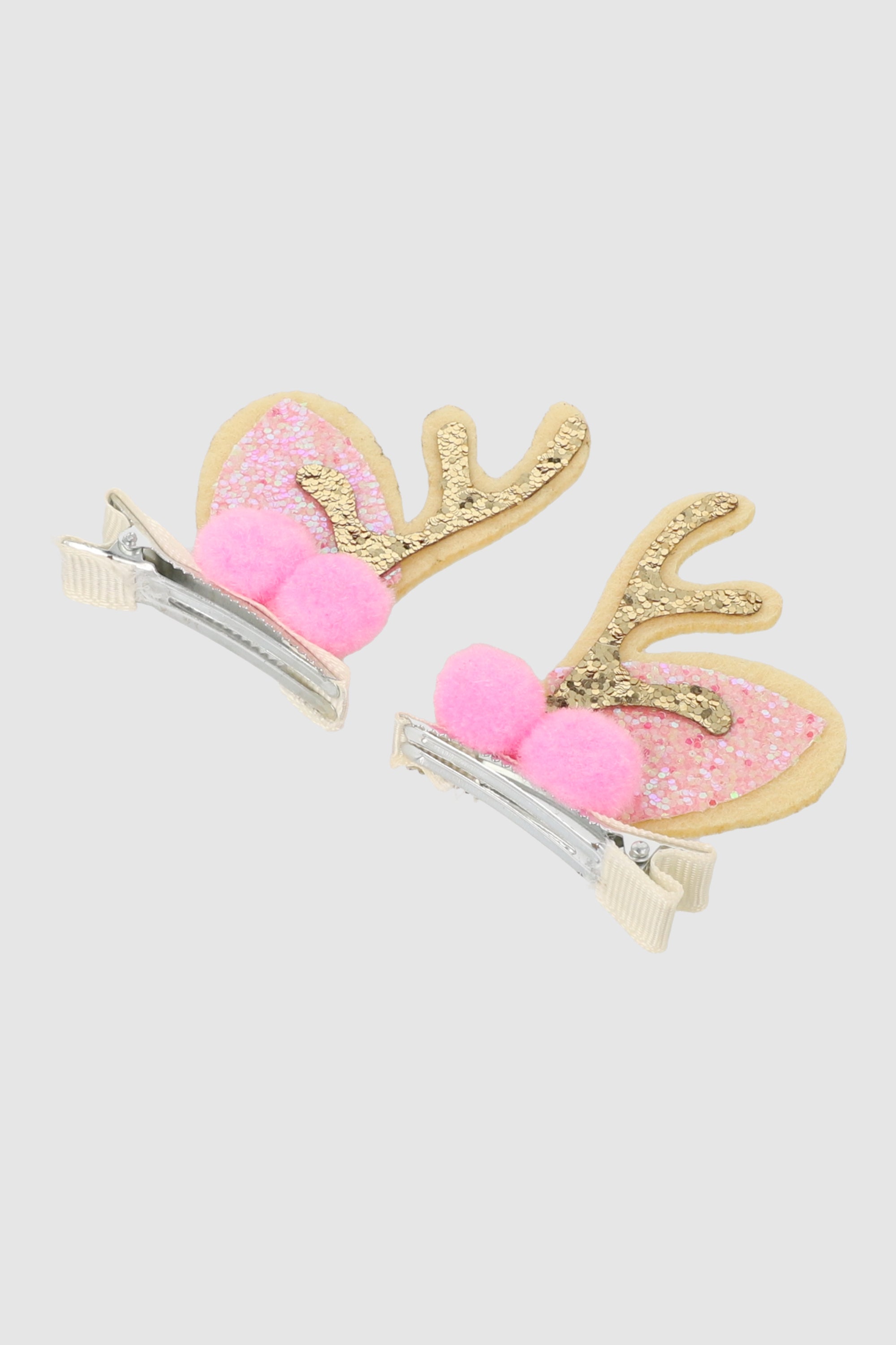 Broches reno pompones ROSA