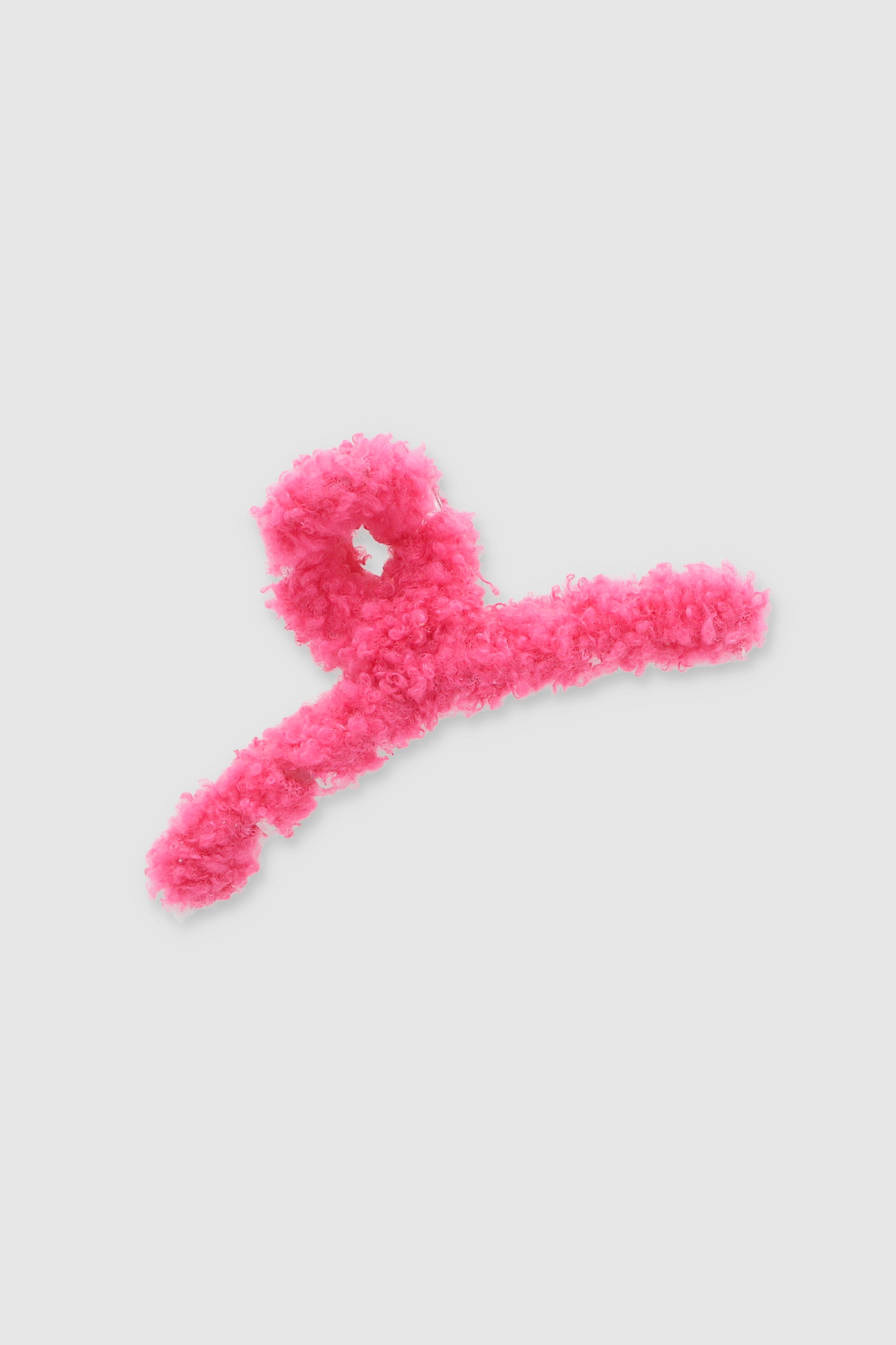 Pinza cabello peluche ROSA