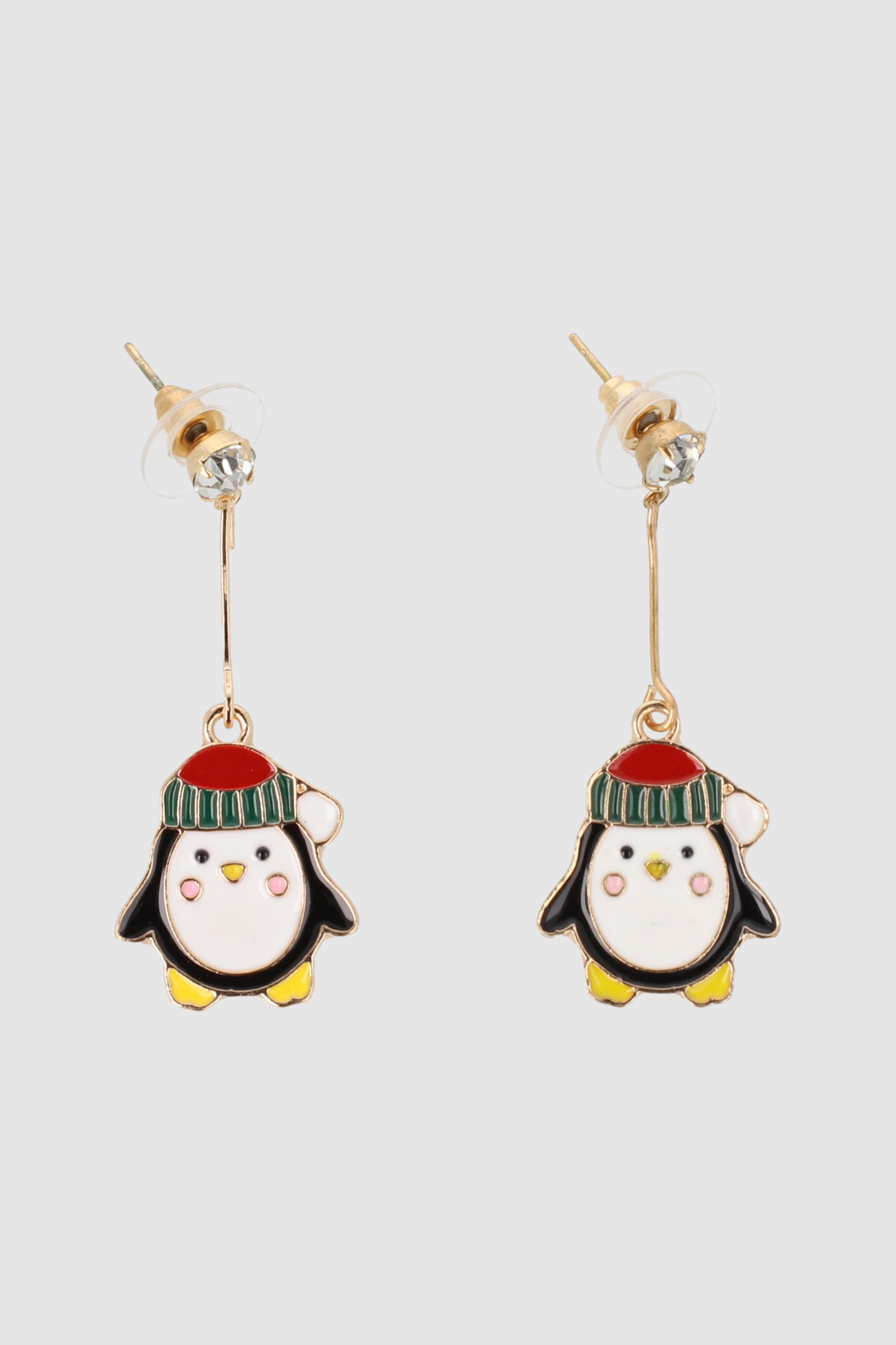 Aretes navideños pingüinos VERDE