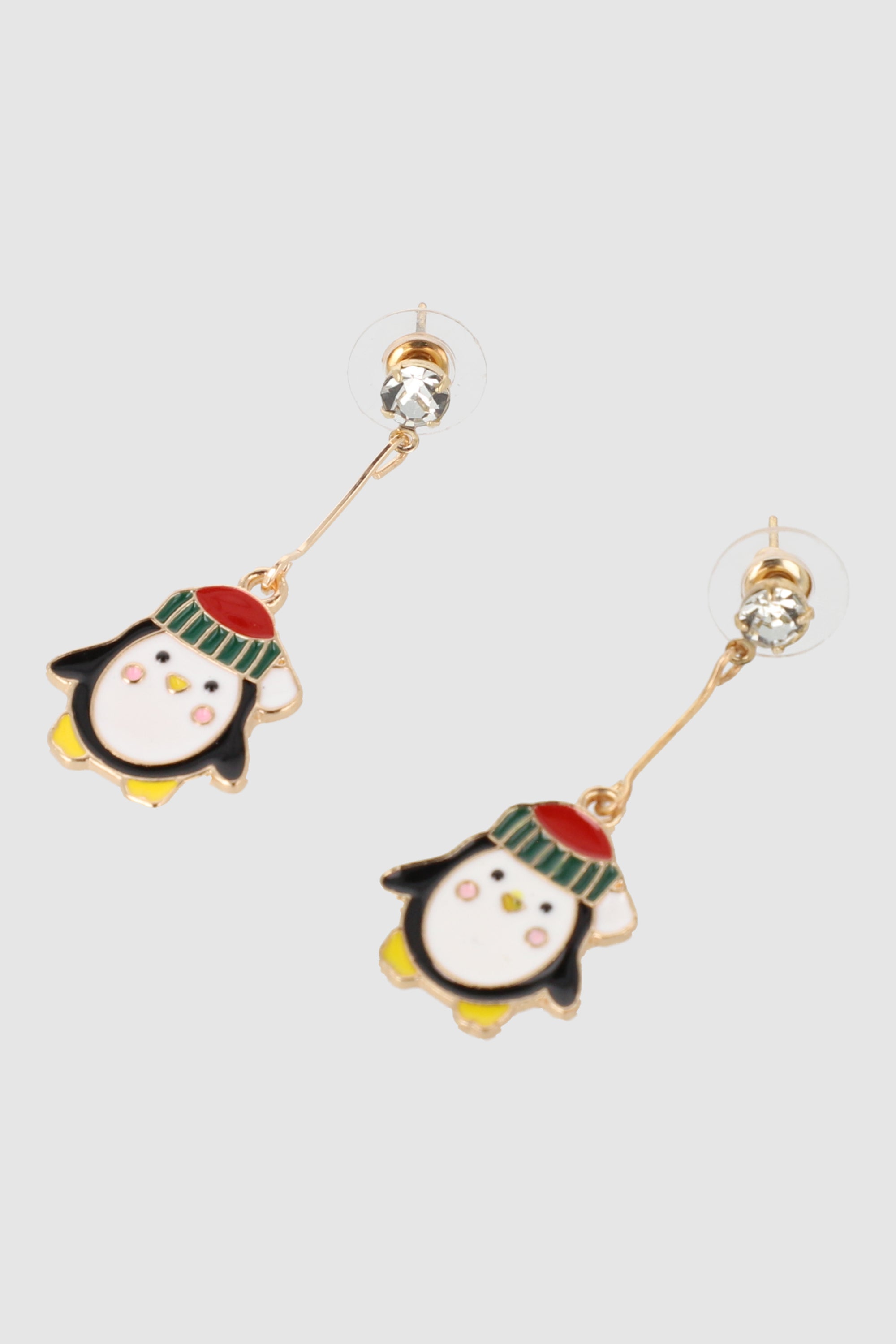 Aretes navideños pingüinos VERDE