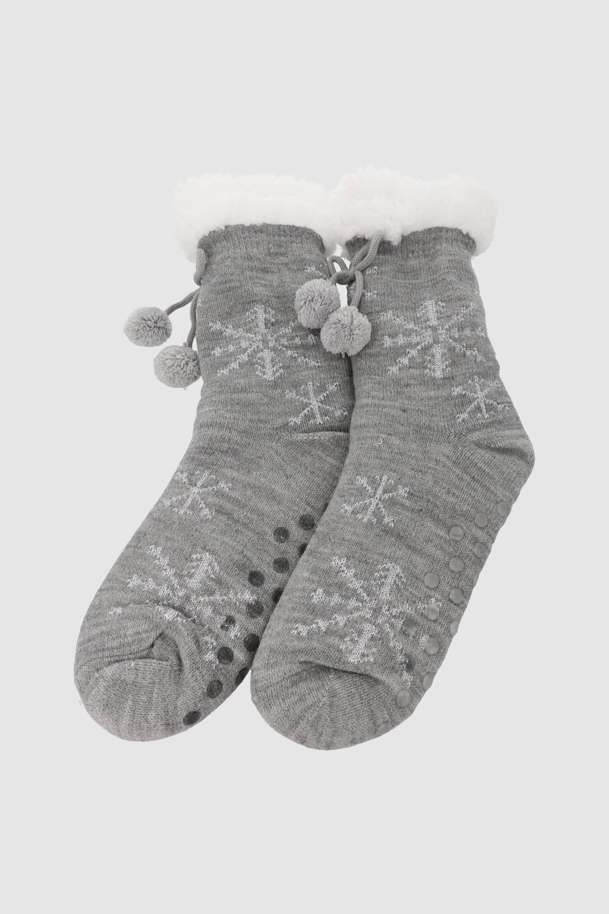 Pantucalcetas diseño navideño GRIS