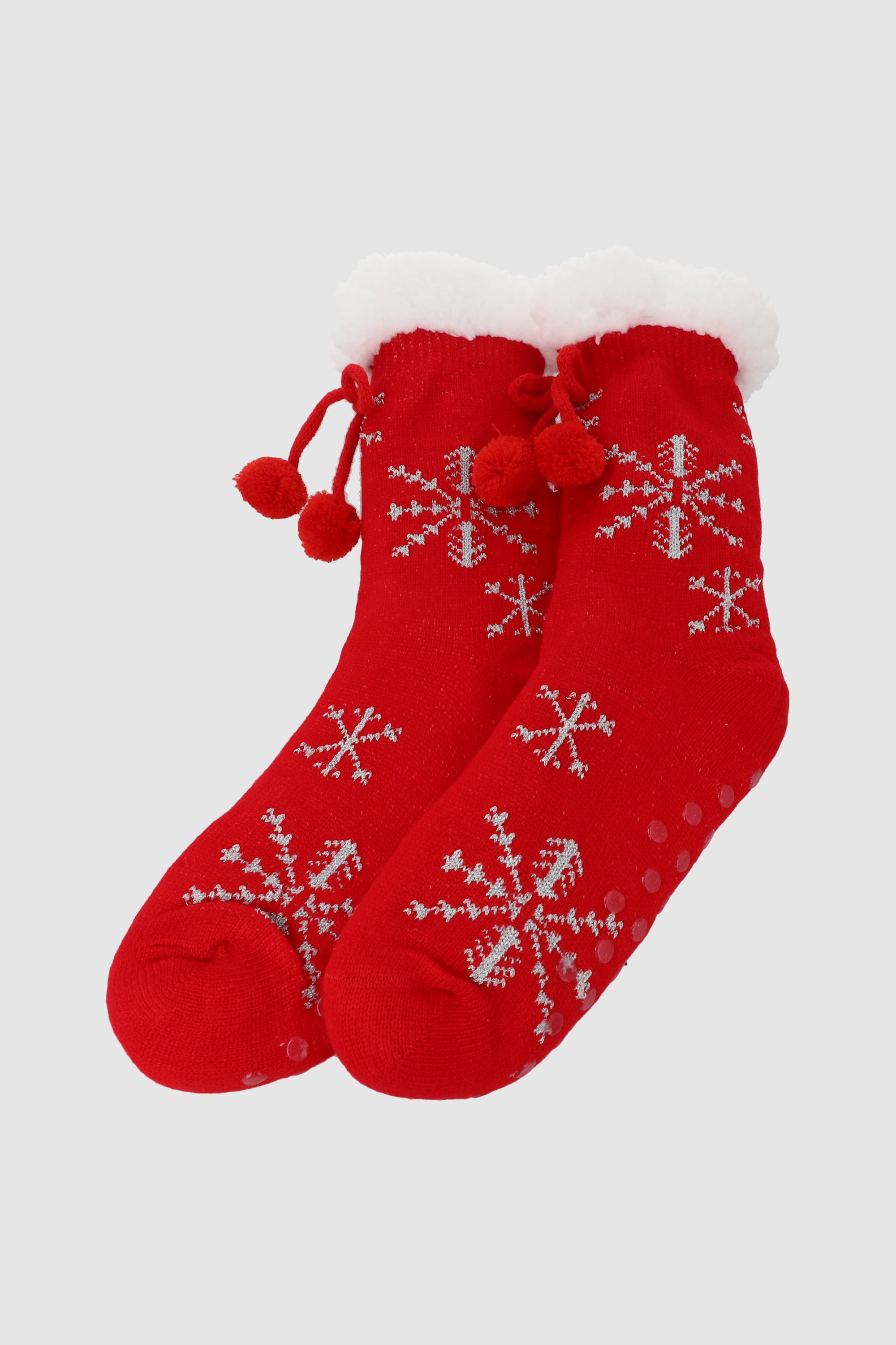 Pantucalcetas diseño navideño ROJO