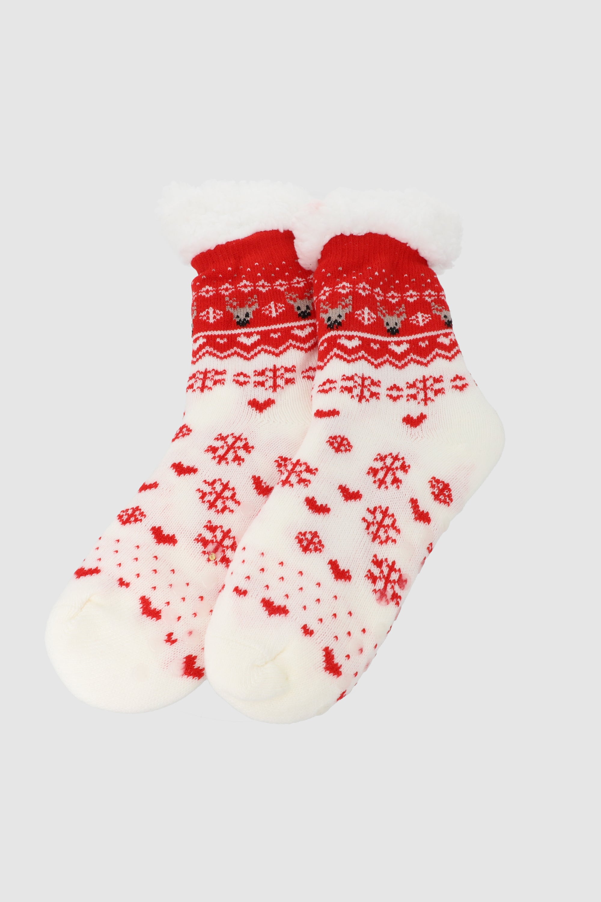 Pantucalcetas estampado navideño BLANCO