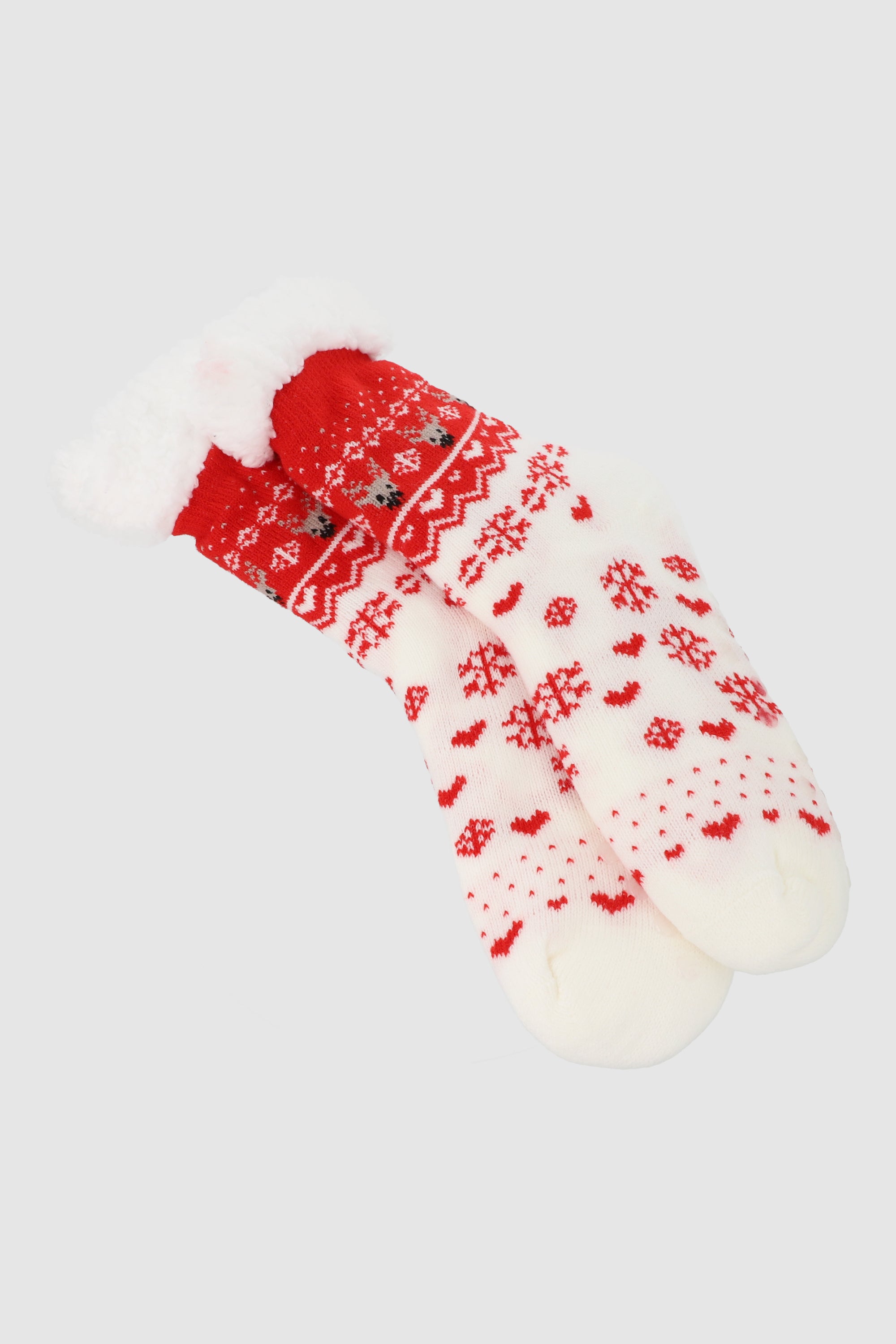 Pantucalcetas estampado navideño BLANCO