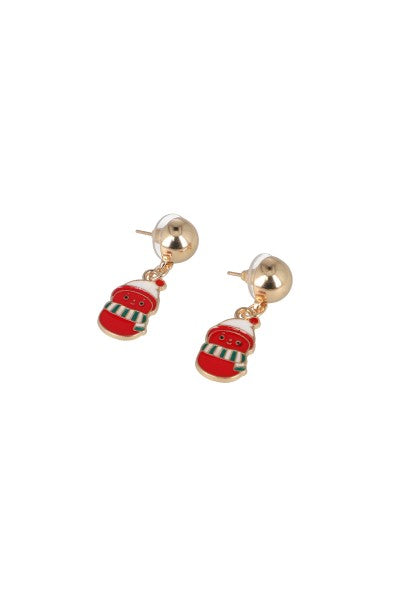 Aretes Figura Navideña ROJO