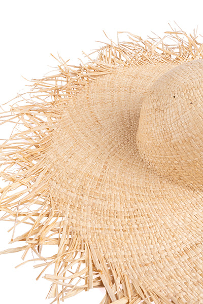 Sombrero floopy flecos BEIGE