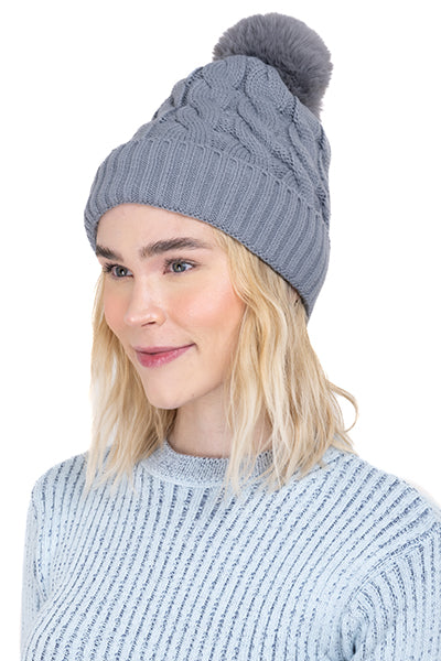 Gorro tejido tenzado GRIS