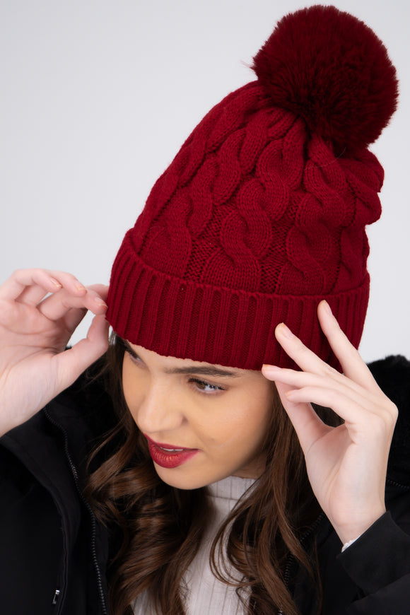 Beanie tejido trenzado