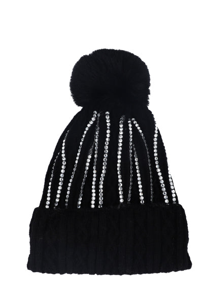 Gorro tejido trenzado NEGRO