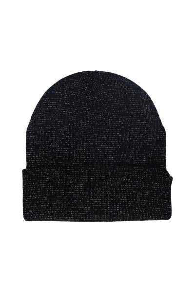 Gorro tejido acanalado jaspeado