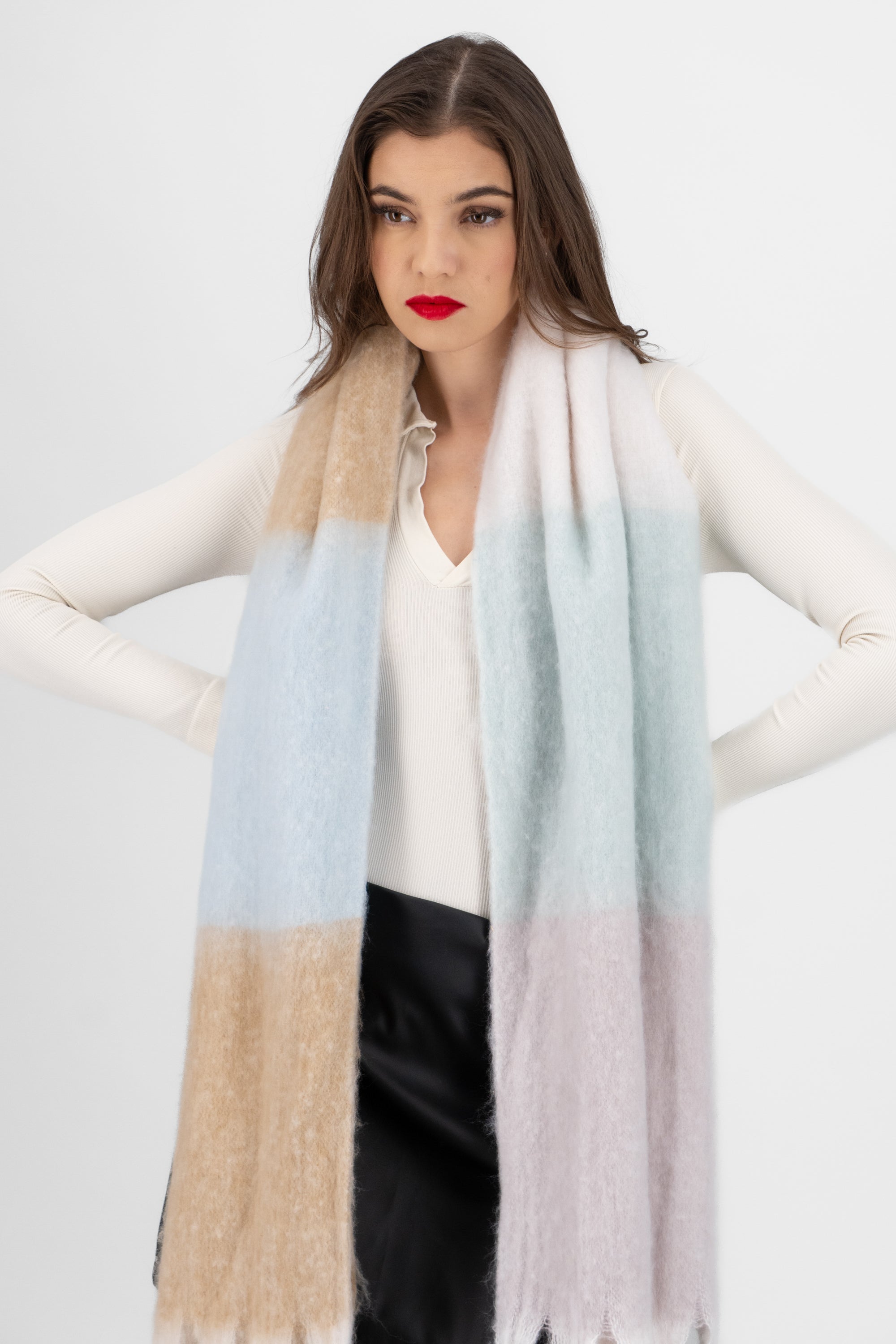 Bufanda tejido multicolor AZUL