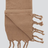 Bufanda monocolor flecos