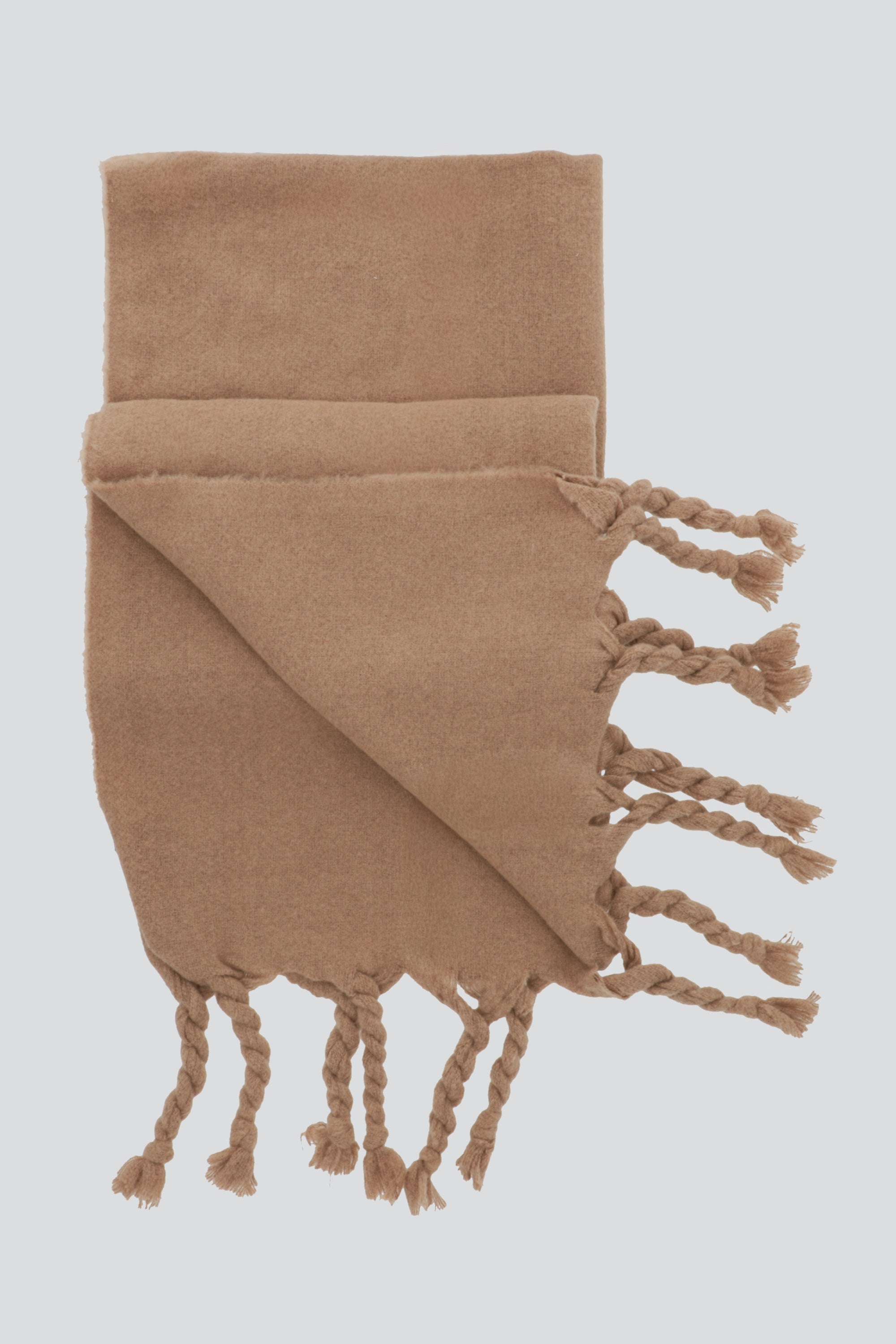 Bufanda monocolor flecos CAFE