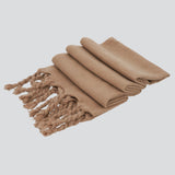 Bufanda monocolor flecos
