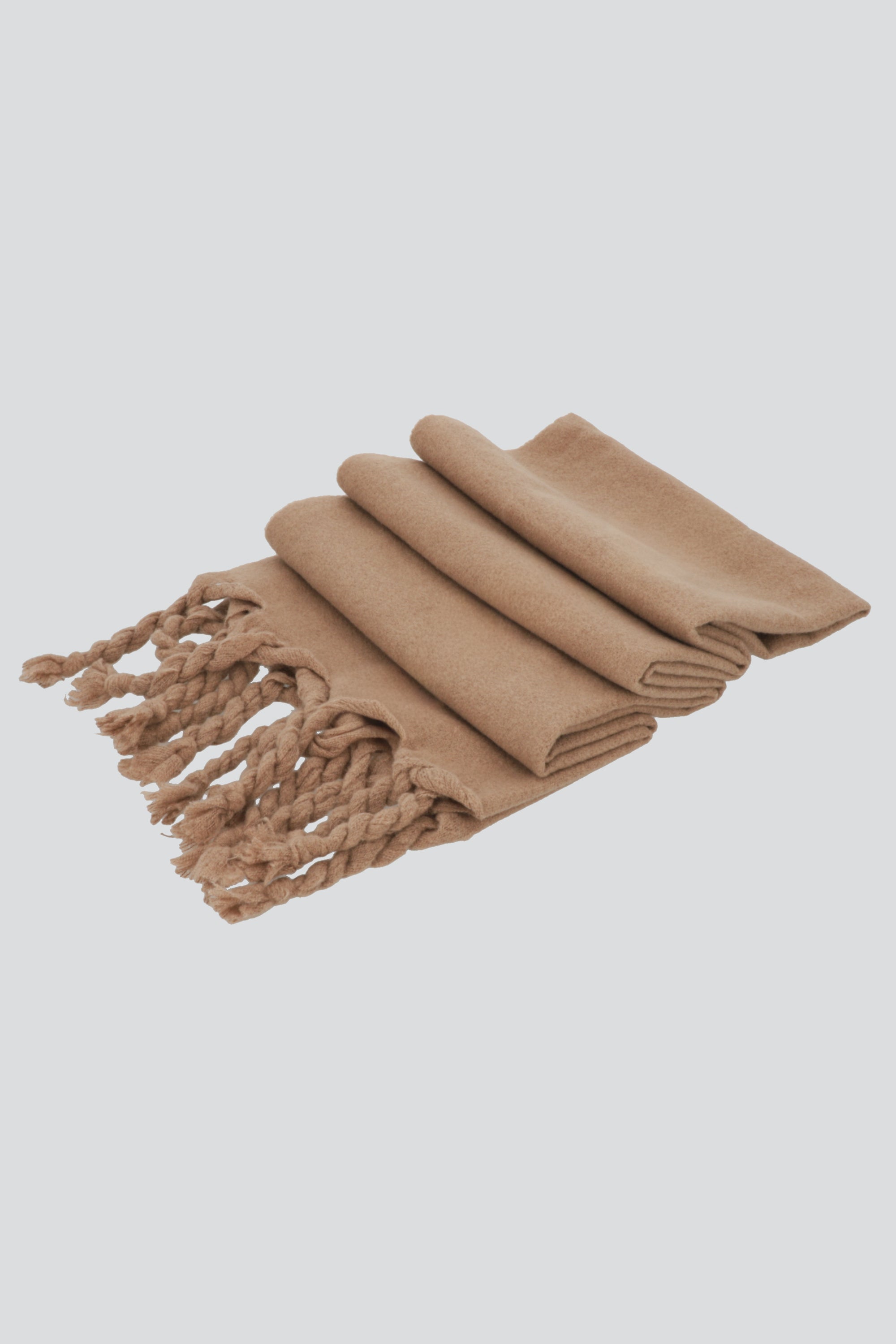 Bufanda monocolor flecos CAFE