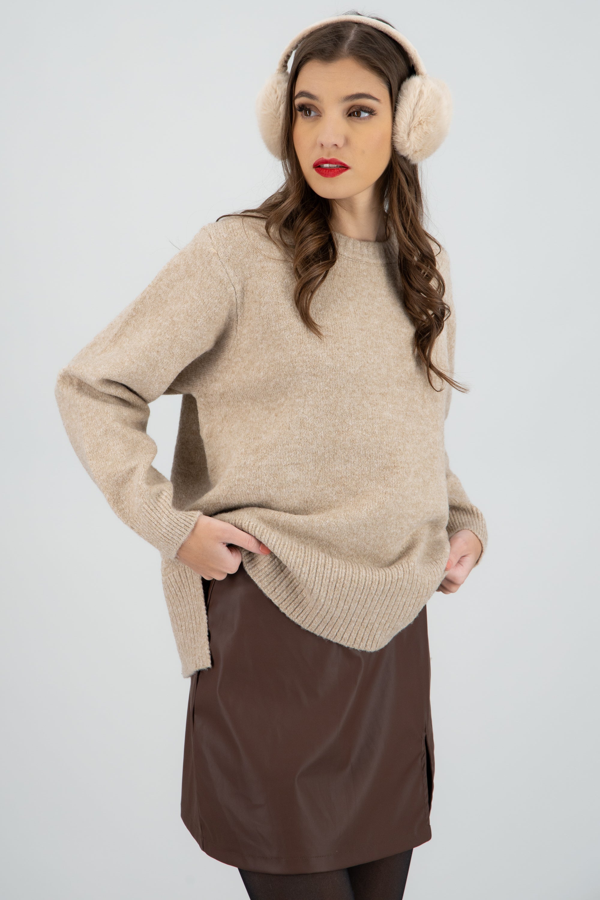 Orejeras monocolor peluche BEIGE