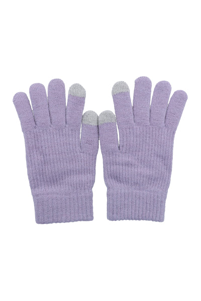 Guantes tejido acanalado MORADO