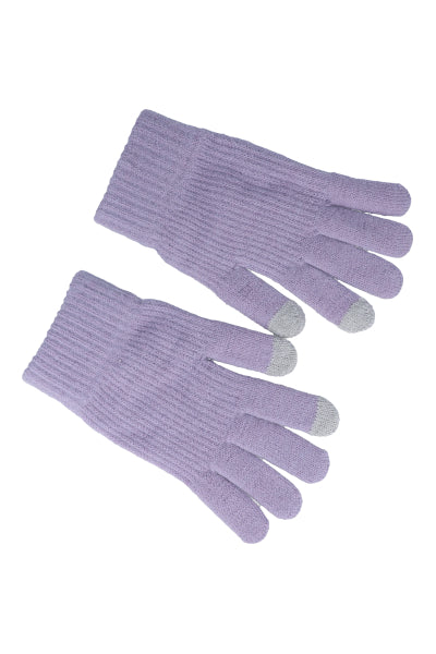 Guantes tejido acanalado