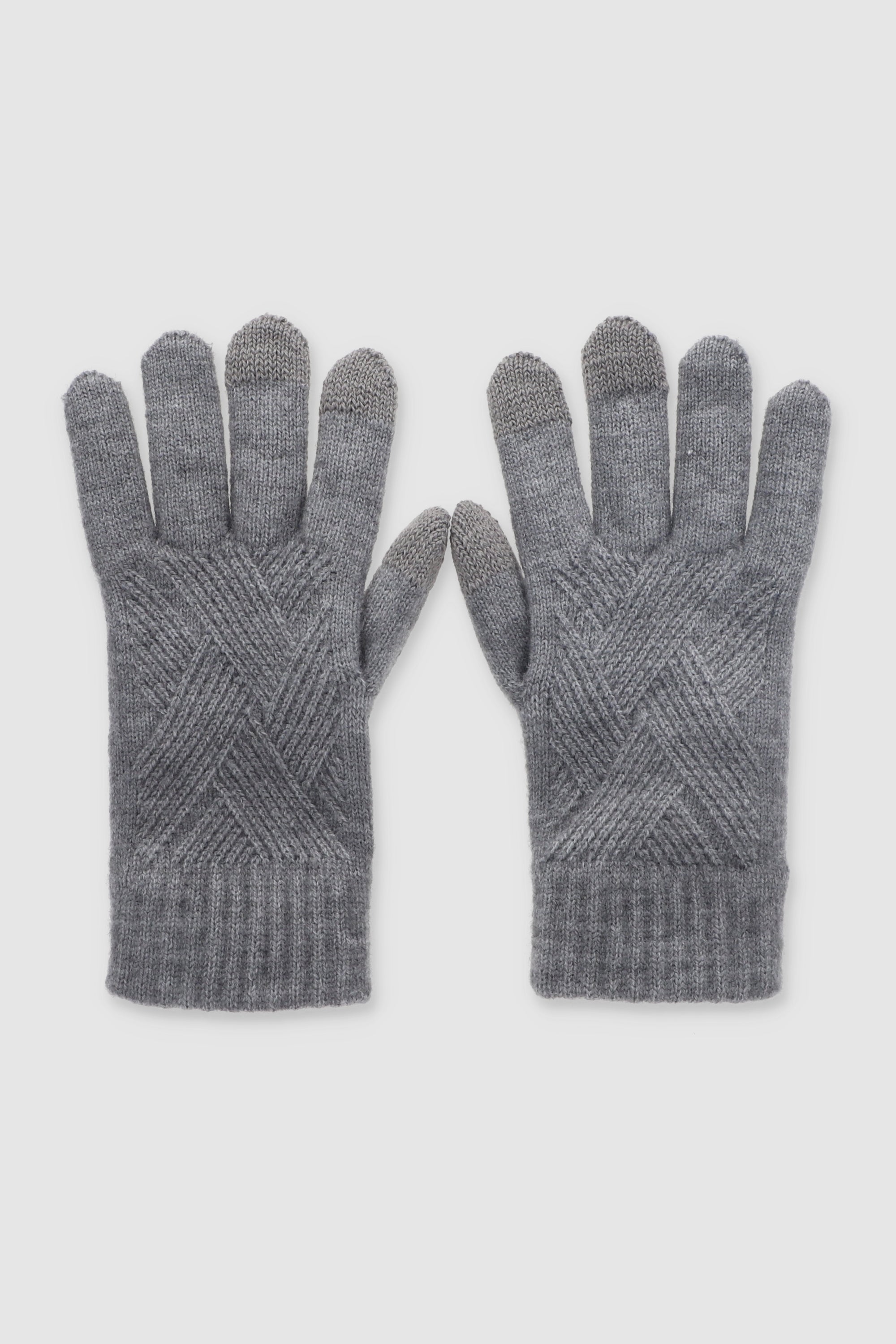 Guantes tejido jaspeado