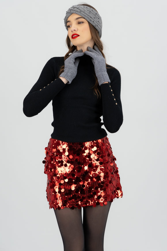 Guantes tejido jaspeado