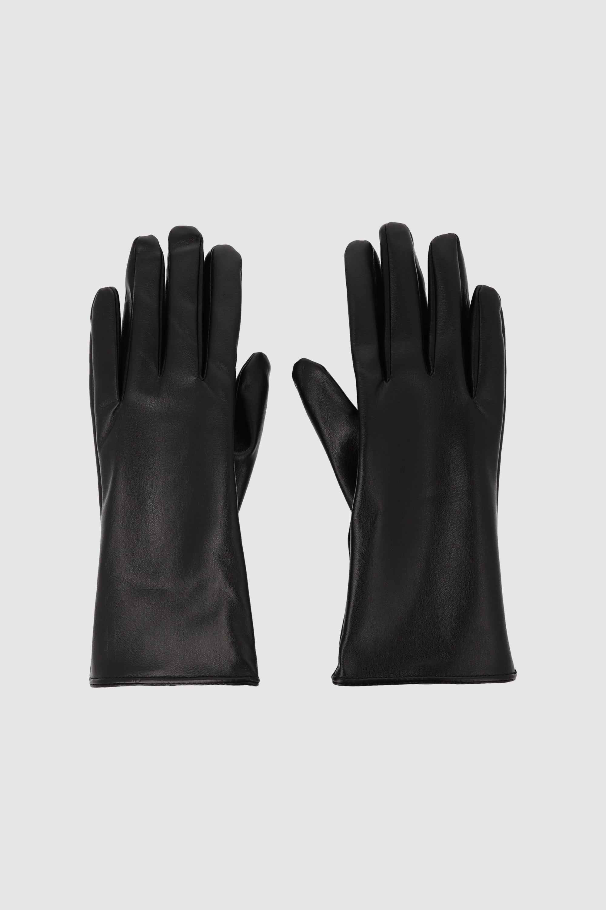 Guantes efecto piel cremallera
