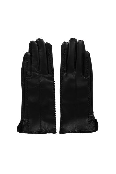 Guantes efecto piel trenzas