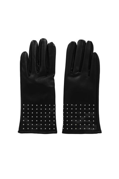 Guantes efecto piel estoperoles
