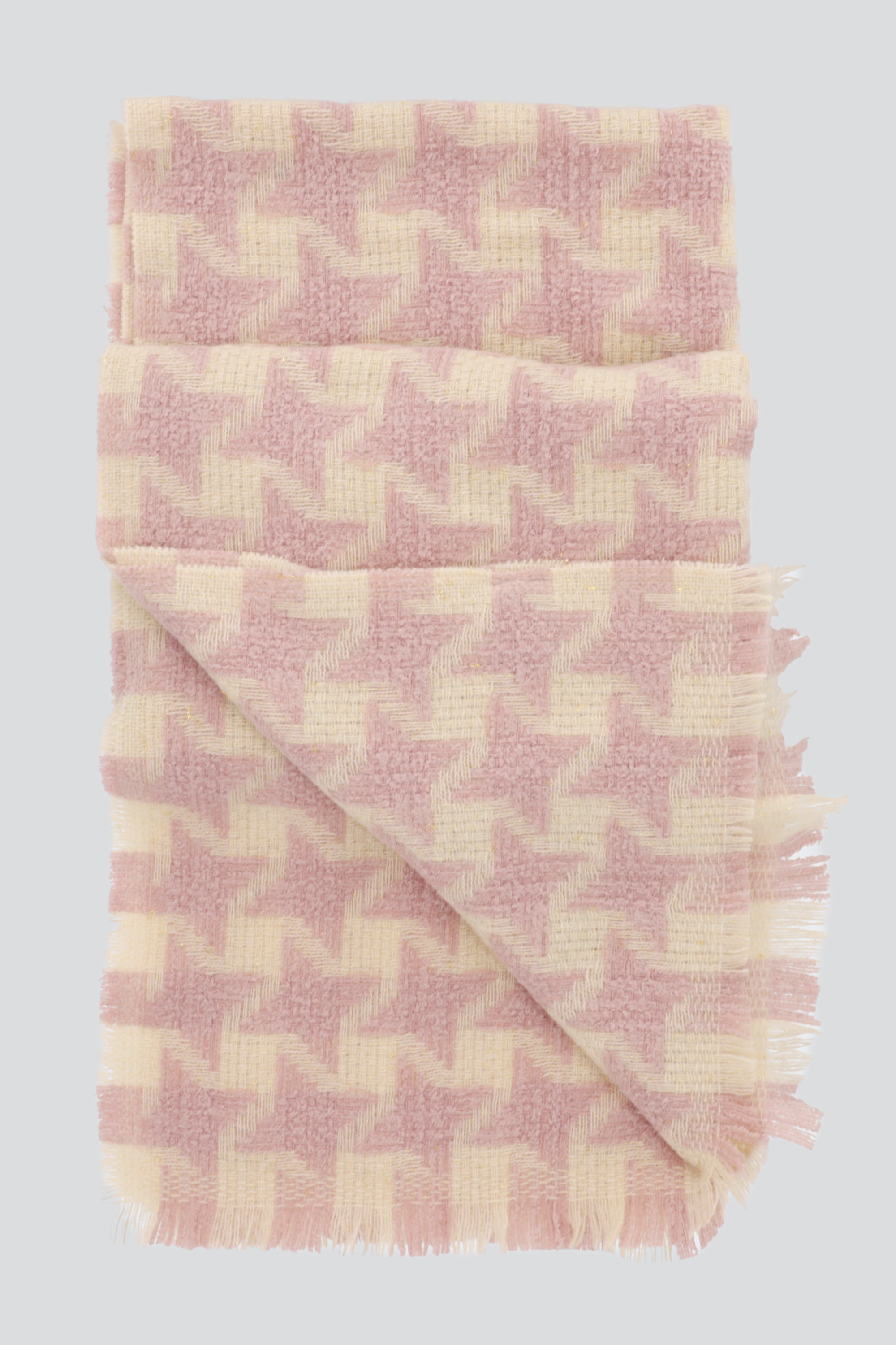 Bufanda tejida pata gallo BEIGE