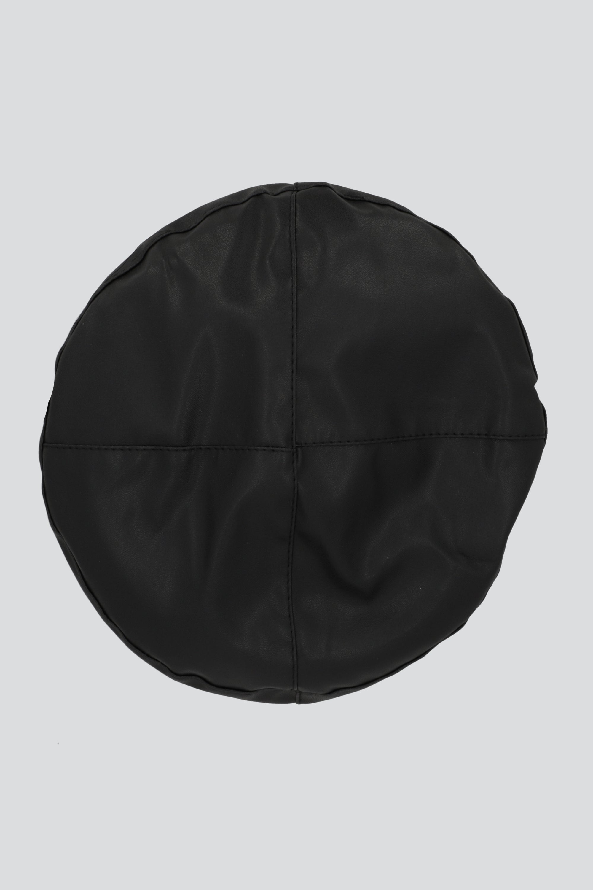 Boina efecto piel hebilla NEGRO