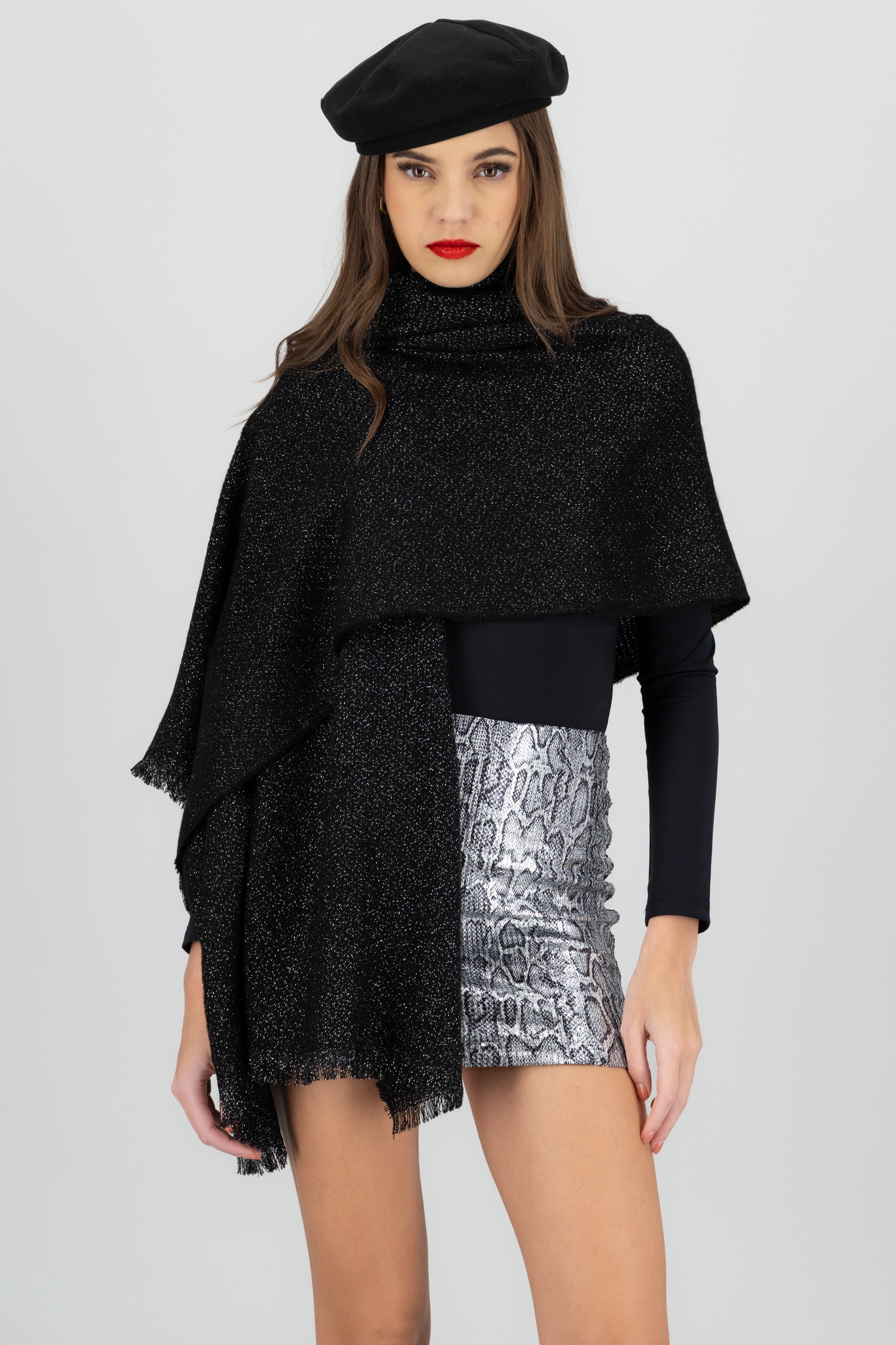 Boina fieltro monocolor NEGRO