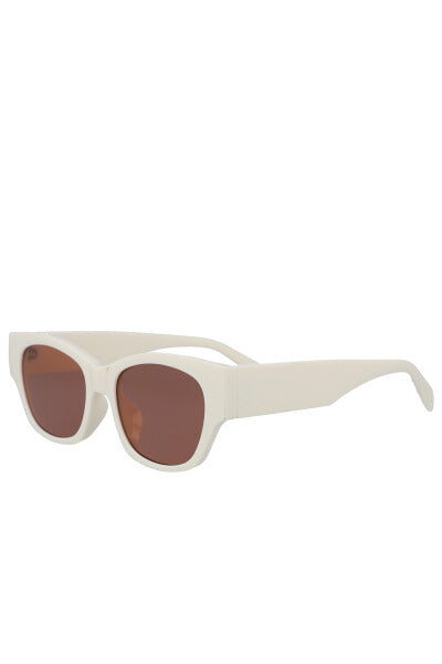 Lentes sol rectangulares bordes BEIGE