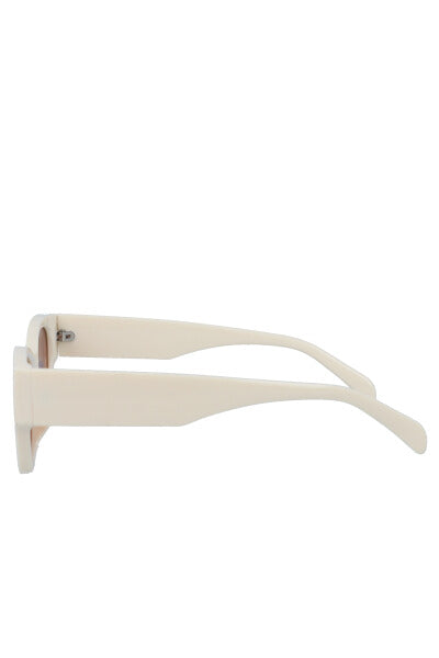 Lentes sol rectangulares bordes BEIGE