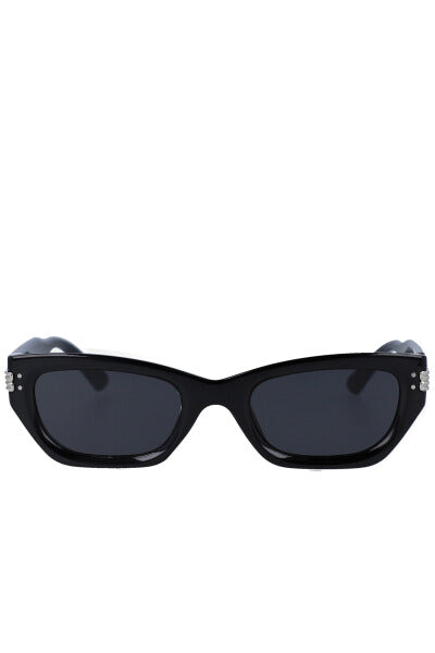 Lentes sol rectangulares remaches NEGRO