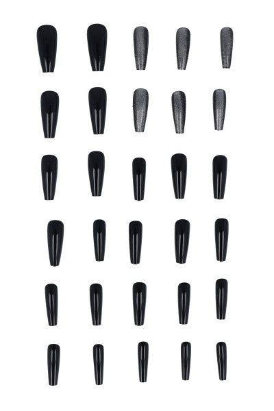 Set 24 uñas efecto ojo de gato