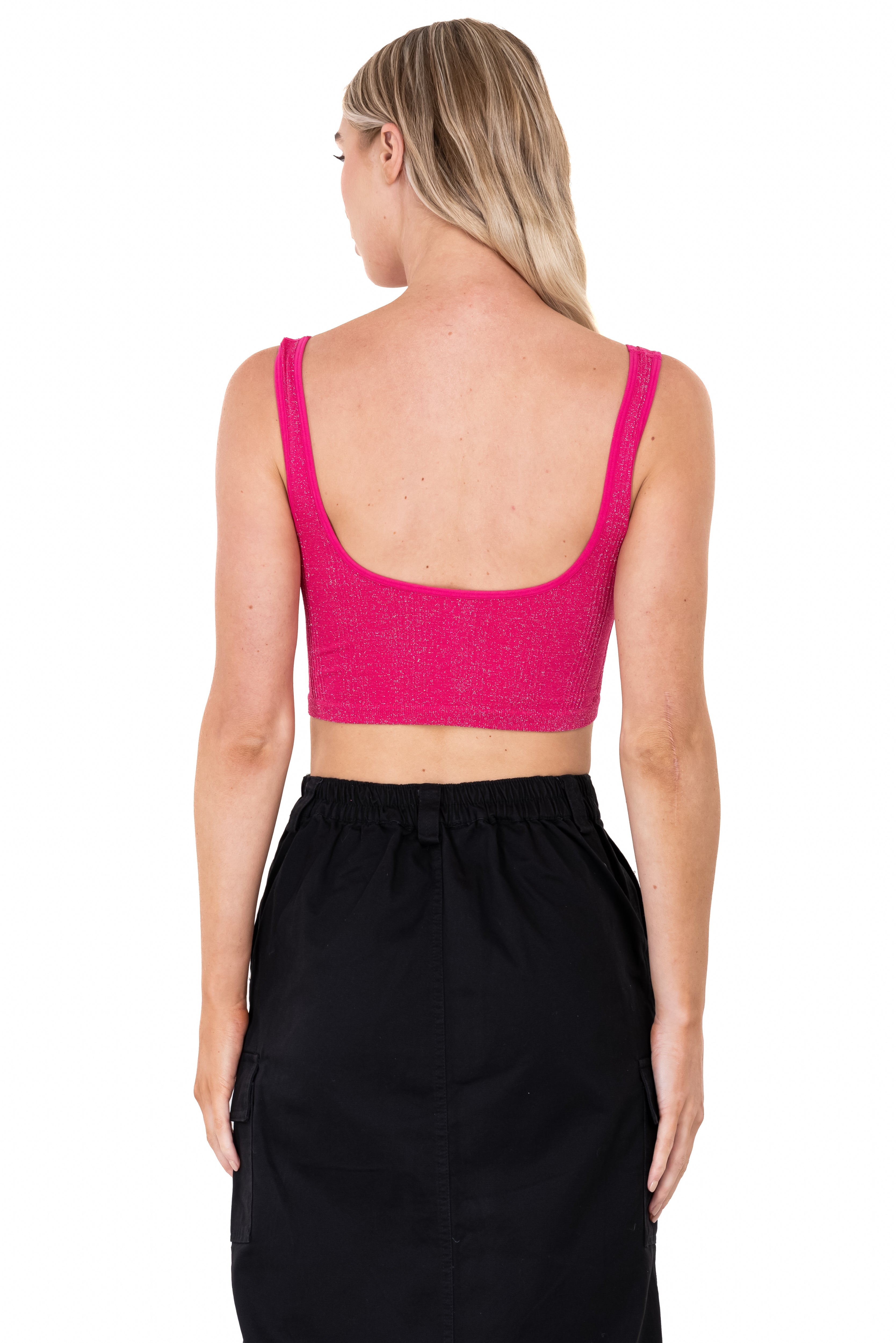 Top con lurex sin costuras ROSA