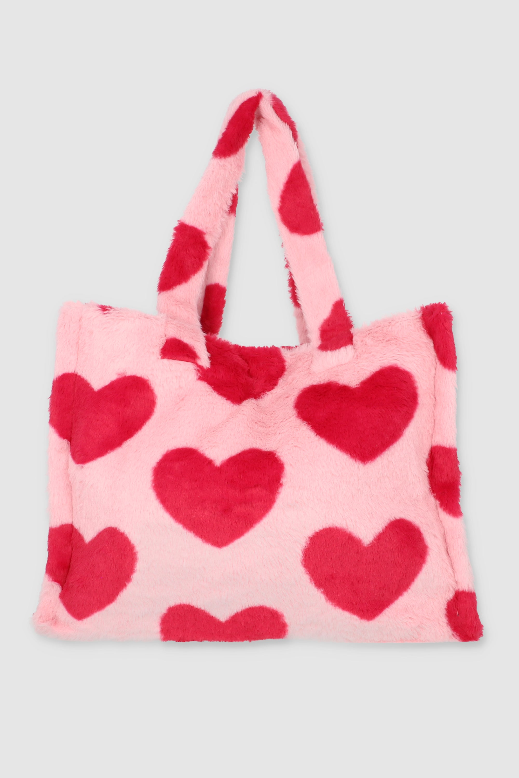 Bolsa Tote Peluche Corazón ROSA