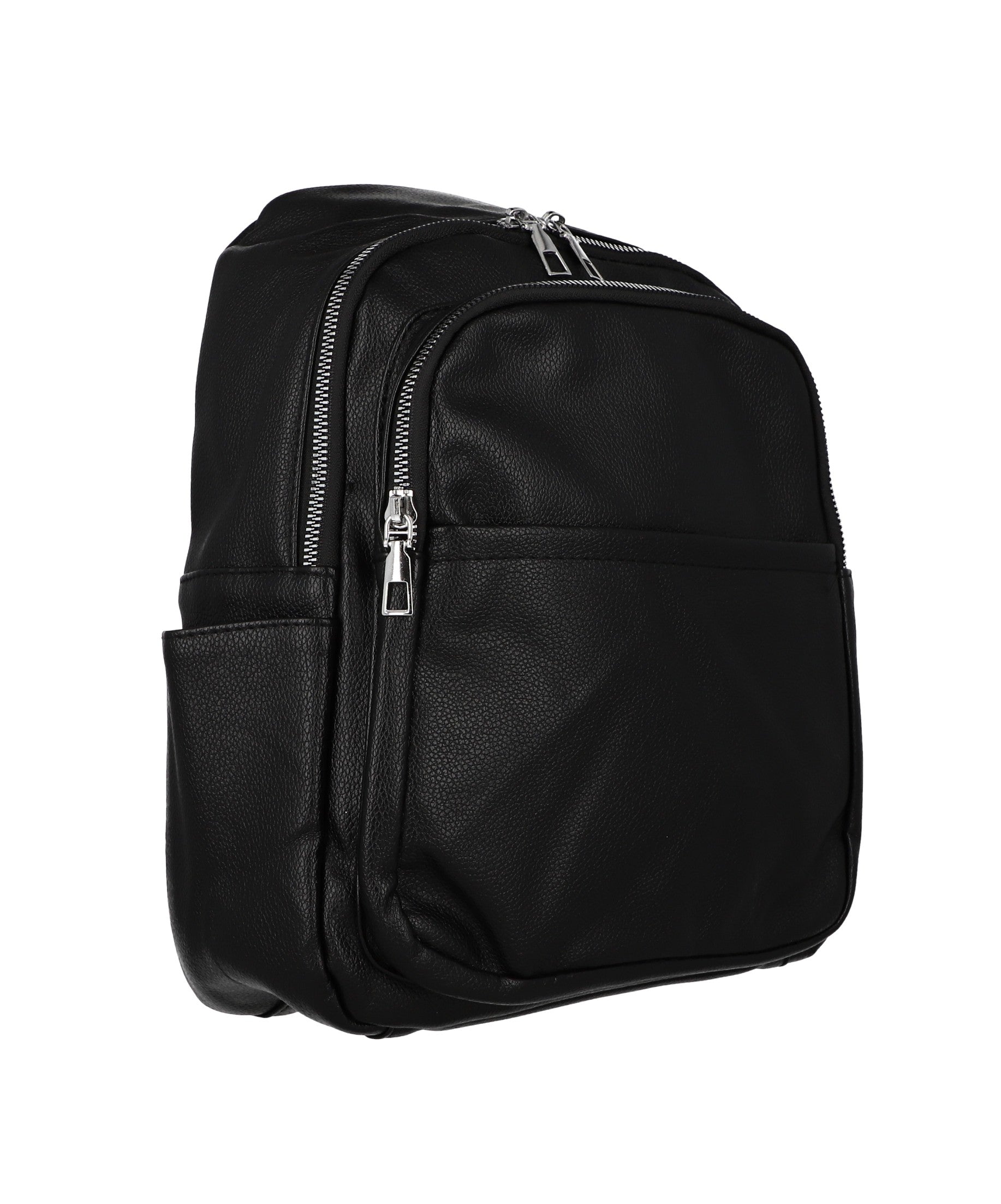 Mochila Efecto Piel Cremalleras