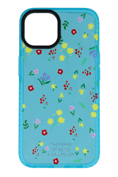 Funda celular i 14 flores mini AZUL