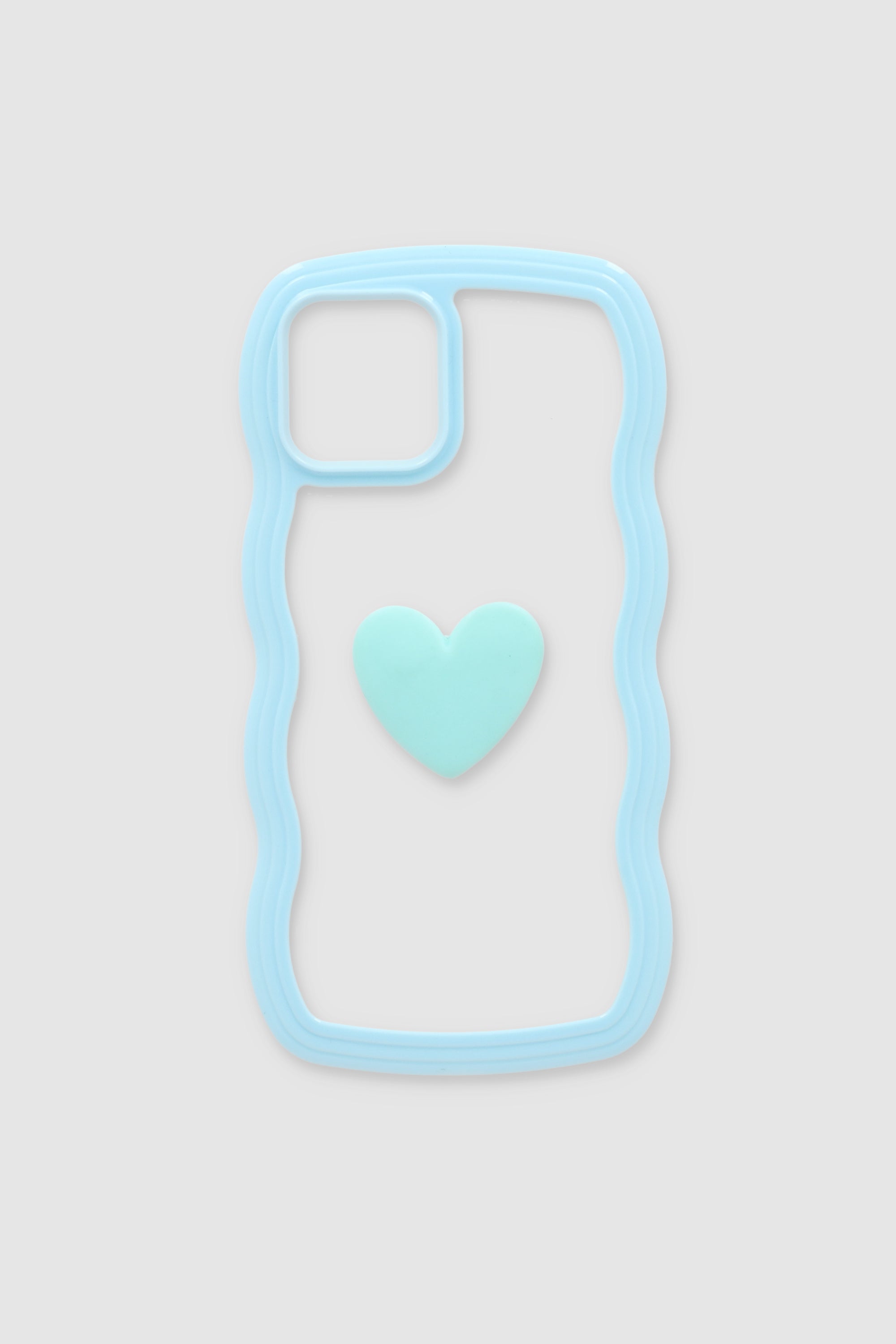 Funda celular i 12 ondas corazón AZUL